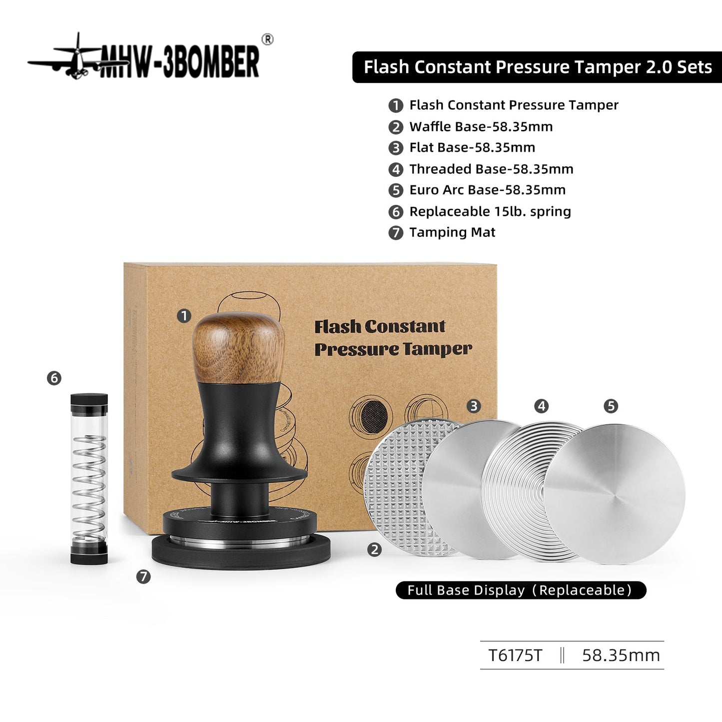 MHW-3BOMBER Flash Druck Tamper 2.0 Set, Lieferumfang