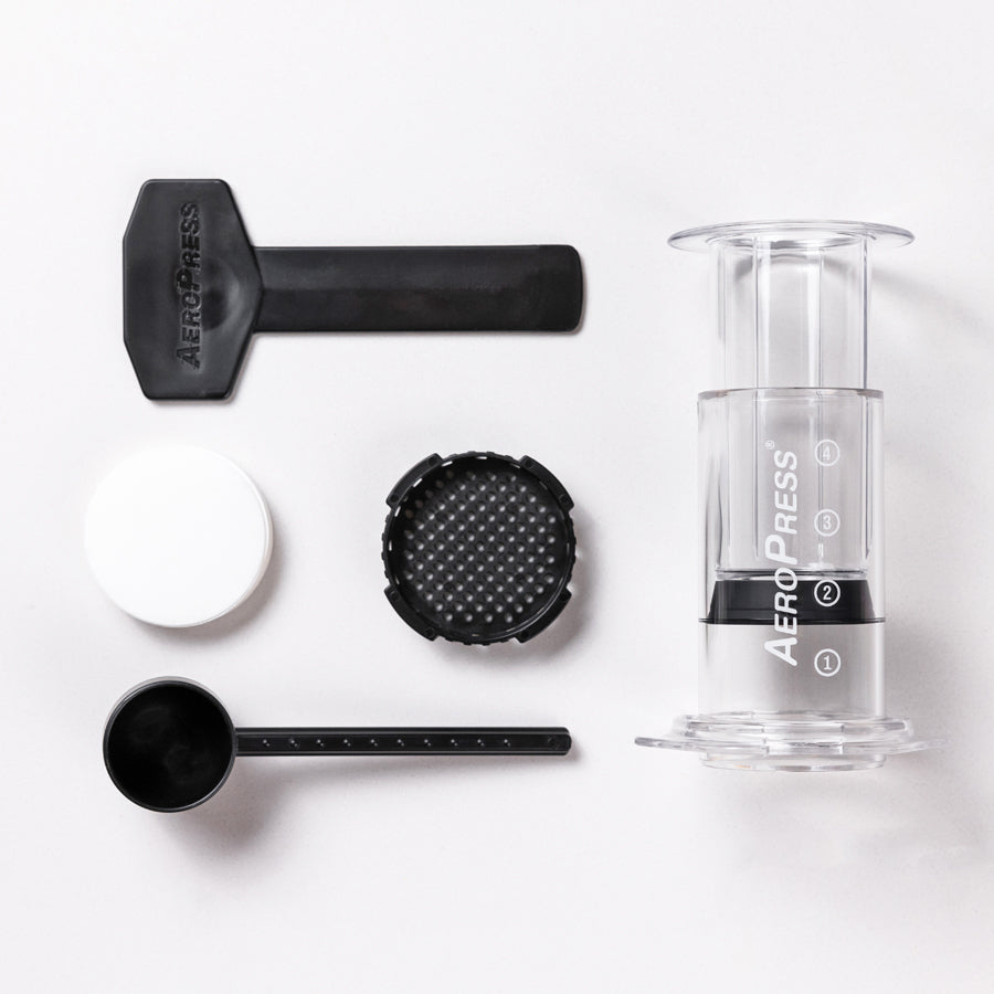 AeroPress Coffee Maker Clear Kaffeebereiter, Lieferumfang