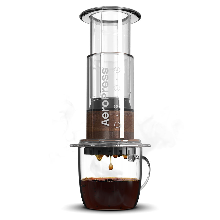 AeroPress Clear Kaffeebereiter mit Tasse