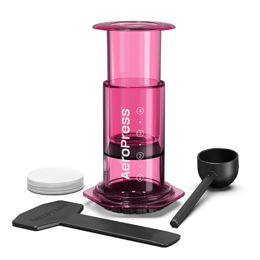 AeroPress Clear Kaffeebereiter Clear Pink.